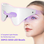 LED Eye Glow Massager — Red & Blue Light Therapy for Dark Circles & Puffiness