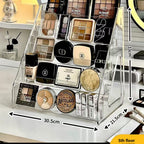 Stackable Cosmetic Organizer — Clear Desktop Storage for Makeup & Skincare