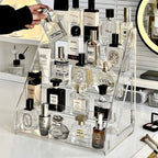 Stackable Cosmetic Organizer — Clear Desktop Storage for Makeup & Skincare