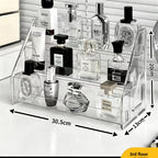 Stackable Cosmetic Organizer — Clear Desktop Storage for Makeup & Skincare