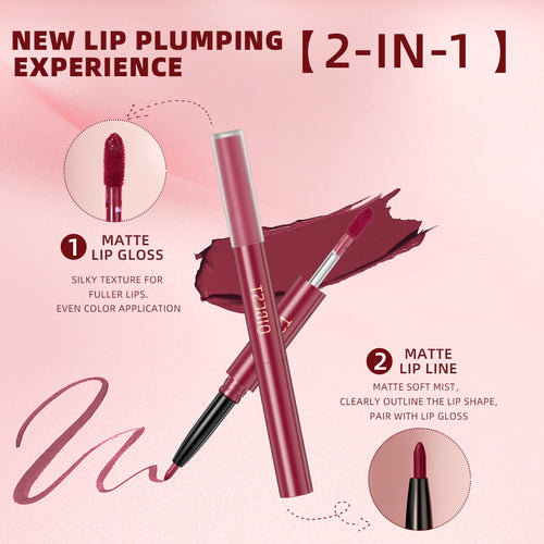 2-in-1 Lip Gloss & Liner Set — Define, Fill & Shine in One Step