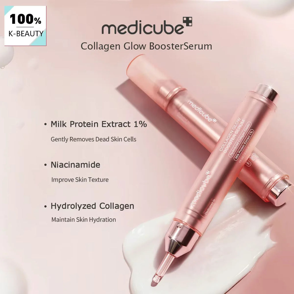 Medicube Collagen Glow Booster Serum 15ml,Fast-Absorbing,Hydrating Feel,Provides Skin Moisture,Korean Skincare,Korean Makeup