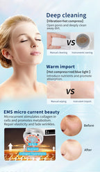 4-in-1 Smart Skin Care Device — Deep Cleanse, Cool, Warm Massage & Nutrient Delivery