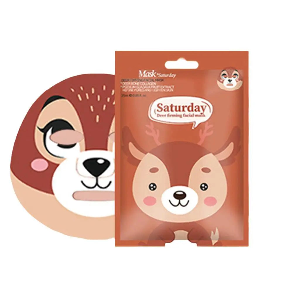 Cute Cartoon Animals Facial Mask Moisturizing Hydrating Mask Deep Moisturizing Tender Skin Mask Facial Skin Care