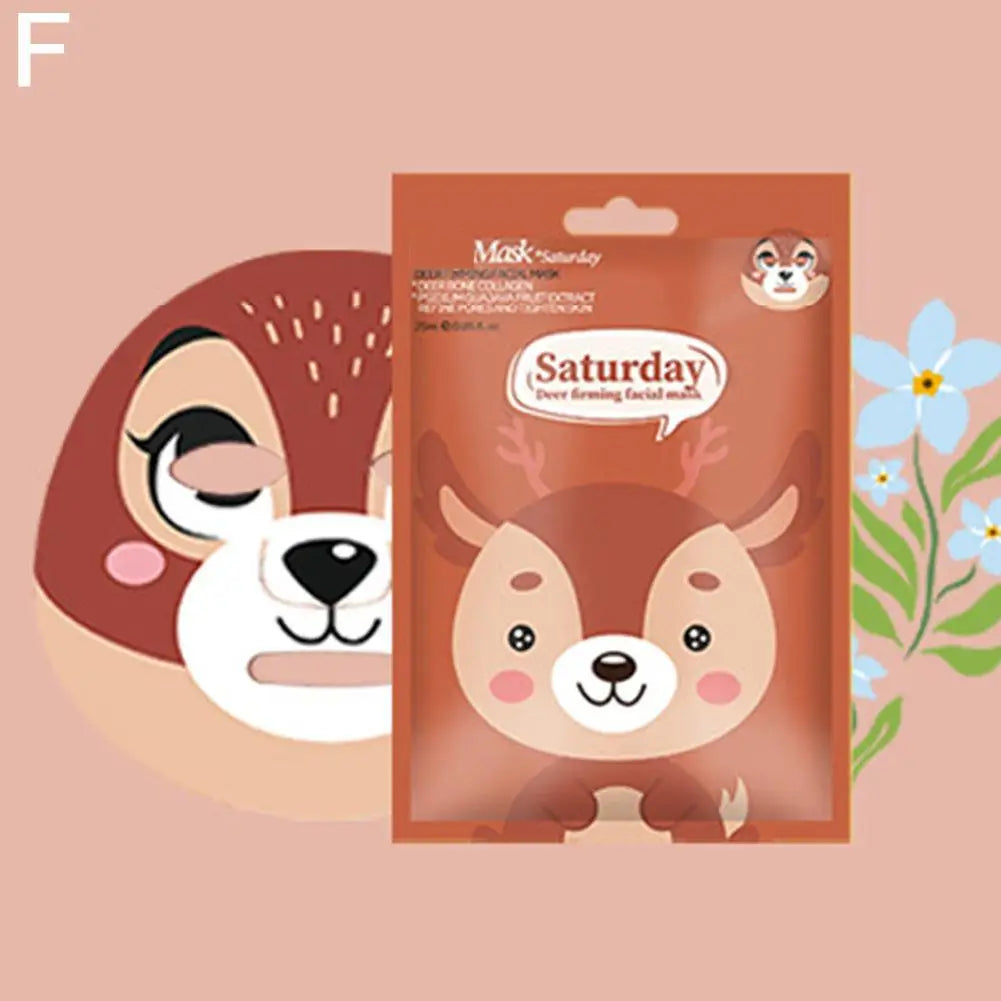 Cute Cartoon Animals Facial Mask Moisturizing Hydrating Mask Deep Moisturizing Tender Skin Mask Facial Skin Care