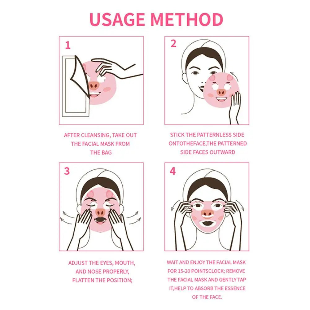 Cute Cartoon Animals Facial Mask Moisturizing Hydrating Mask Deep Moisturizing Tender Skin Mask Facial Skin Care