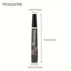 6-Colour Waterproof Eyebrow Pen — 4-Point Split Tip for Natural Brow Strokes