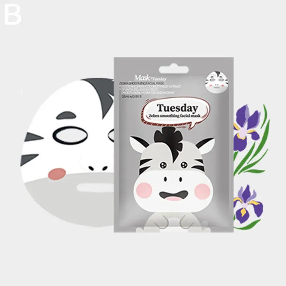 Cute Cartoon Animals Facial Mask Moisturizing Hydrating Mask Deep Moisturizing Tender Skin Mask Facial Skin Care