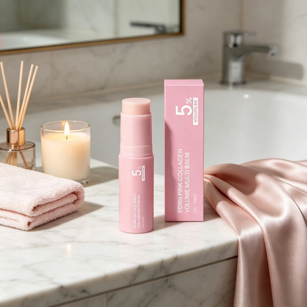 PDRN Pink Collagen Volume Multi Balm Firm Face Rejuvenation Remove Facial Wrinkles Pre Makeup Smooth Skin Tightening Cream Stick