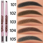 2-in-1 Waterproof Eyebrow Pencil — 5 Colours, Professional Tattoo Brow Pen