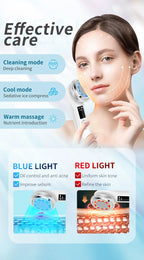 4-in-1 Smart Skin Care Device — Deep Cleanse, Cool, Warm Massage & Nutrient Delivery