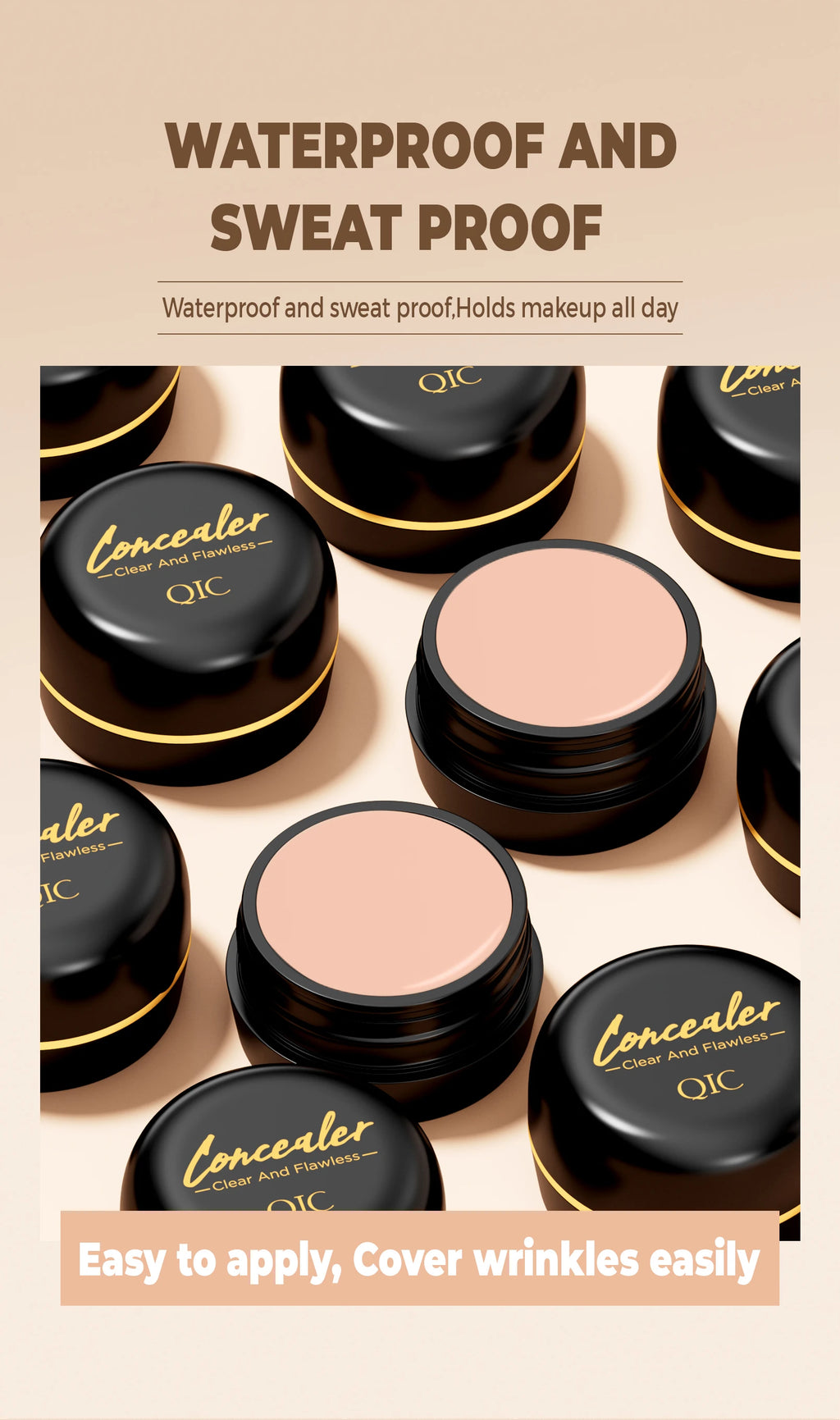 Hydrating Eye Brightening Concealer&Contour Cream-Full Coverage,Long Lasting,Correcting Eye Concealer for a Perfect Look Makeup