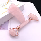 Pink Crystal Facial Roller Set — Depuff, Lift & Boost Circulation
