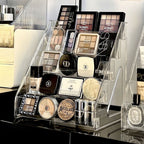 Stackable Cosmetic Organizer — Clear Desktop Storage for Makeup & Skincare